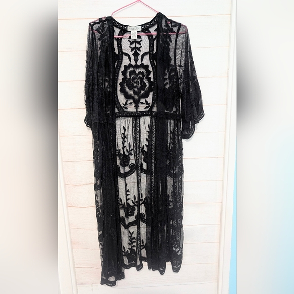 Nwot π Stunning Rachel Zoe Lace Detail Kimono π Duster - Picture 6 of 11